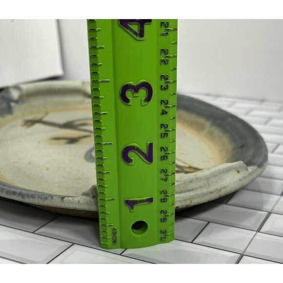 Vintage 1987 Studio Art Pottery Stoneware Tray Japanese Style Salt Glaze Signed - Picture 8 of 14